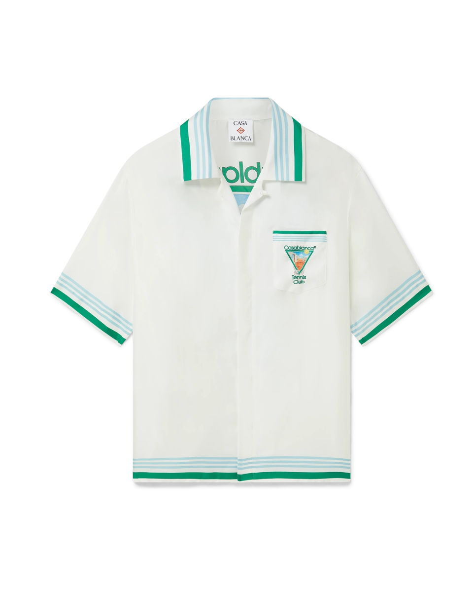 Metaphysical Tennis Icon Short Sleeve Silk Shirt