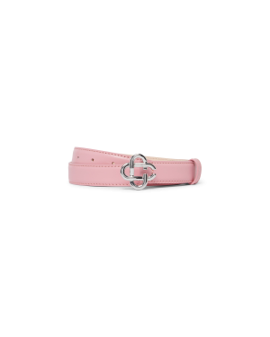 Women’s Pink Silver CC Logo Buckle Belt