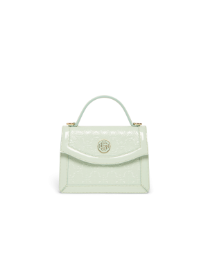 Mint Monogram Embossed Mini Jeanne Bag