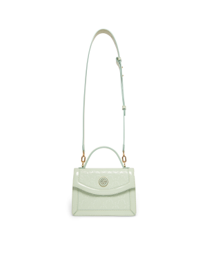 Mint Monogram Embossed Mini Jeanne Bag