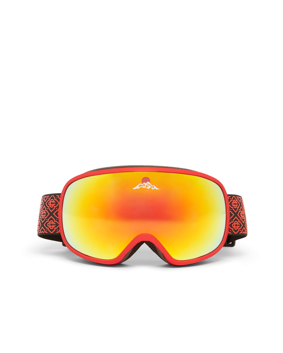 Red & Orange Gradient Ski Goggles