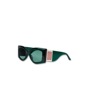 Dark Green & Pink The Magazine Sunglasses