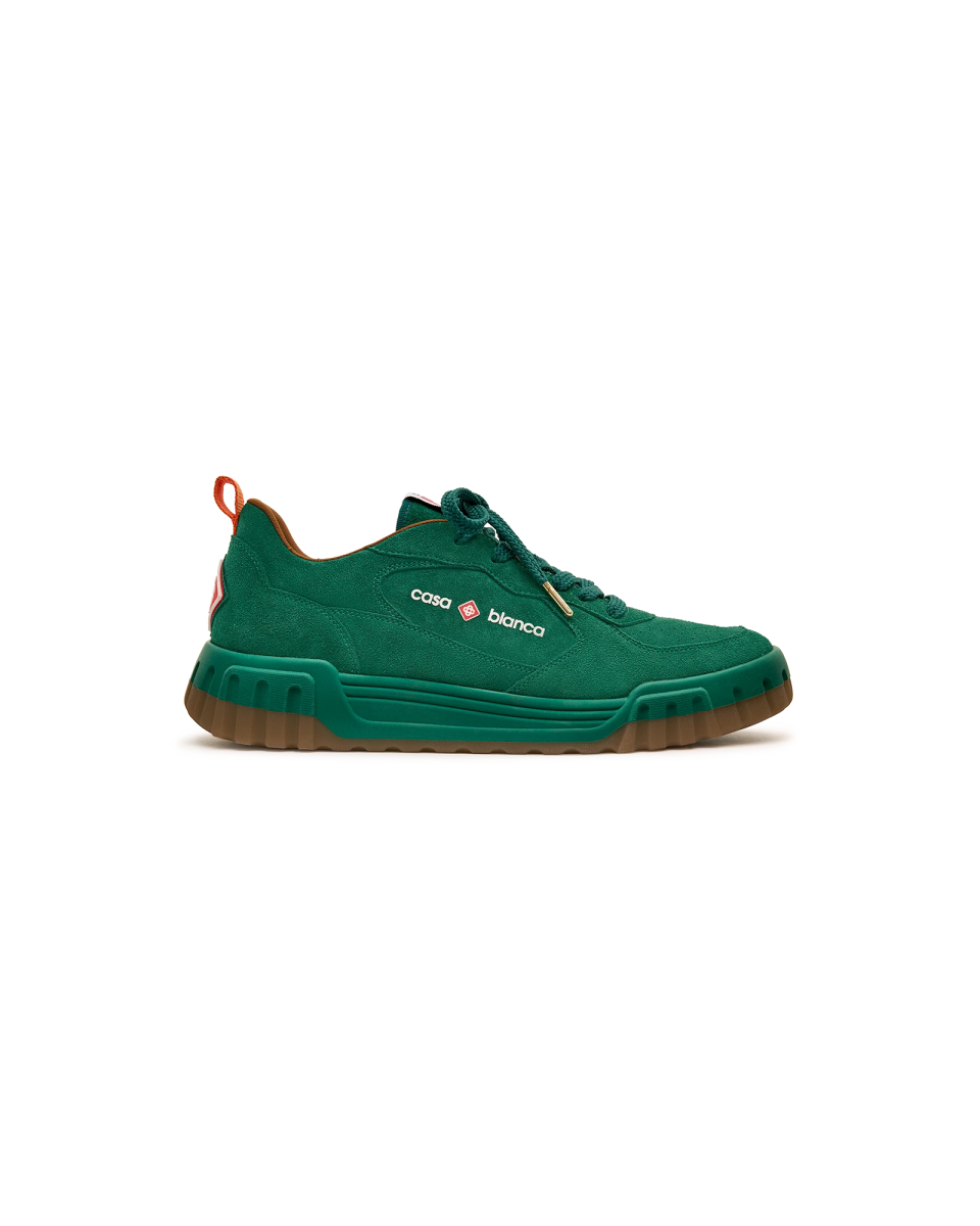 Women's Green Suede Court Sneaker