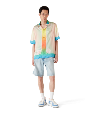 Men’s White & Blue Court Sneaker