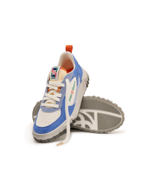 Women’s White & Blue Court Sneaker