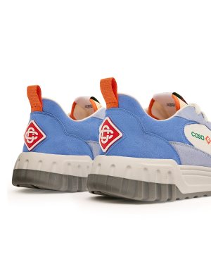 Women’s White & Blue Court Sneaker