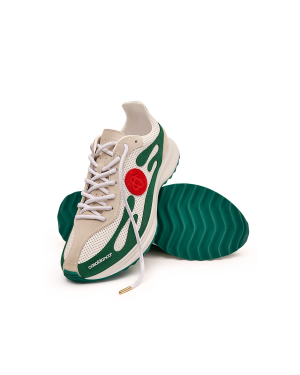 Women’s White & Green Stade Sneaker