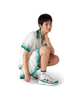 Women’s White & Green Stade Sneaker