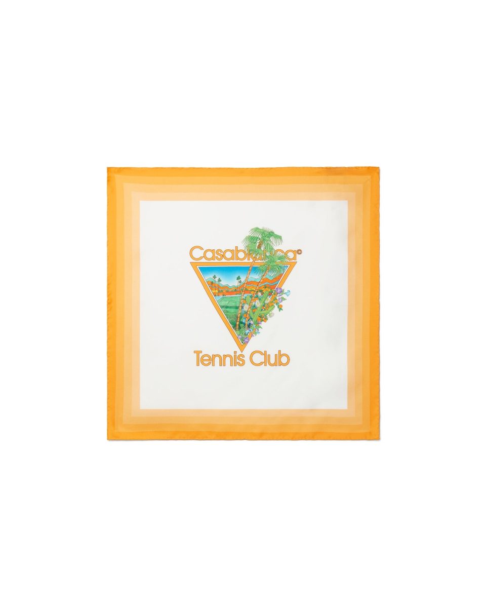 Palm Springs Icon Orange Medium Silk Scarf