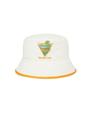 Tennis Club Icon Orange Bucket Hat
