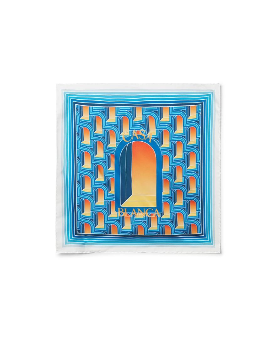 L'Arche De Nuit Small Silk Scarf