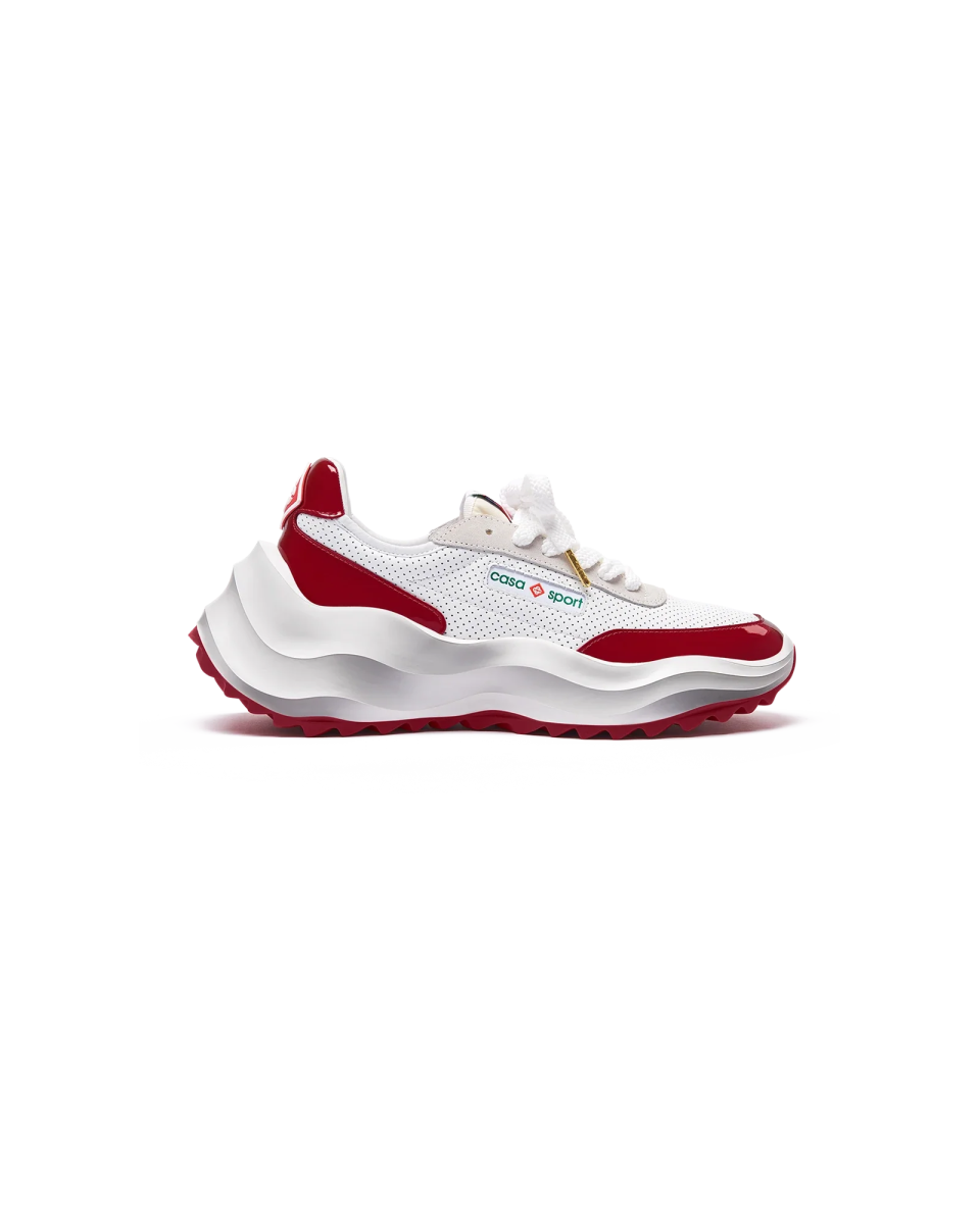 Men's Atlantis White & Haute Red Sneaker