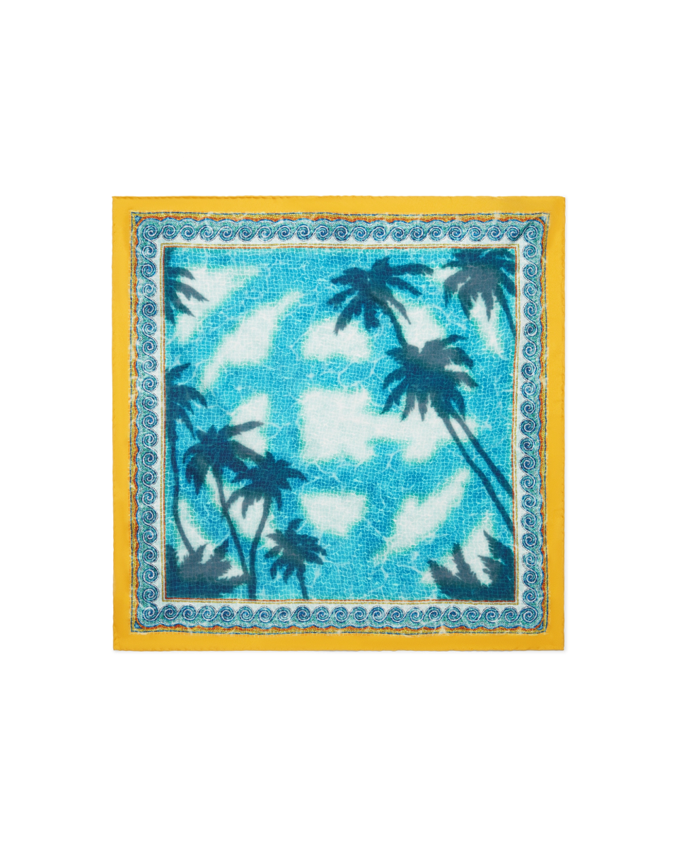 Poolside Emblem Medium Silk Scarf