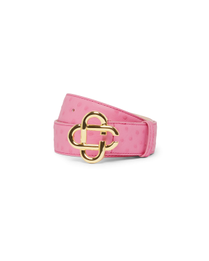 Pink Embossed CC Logo Belt