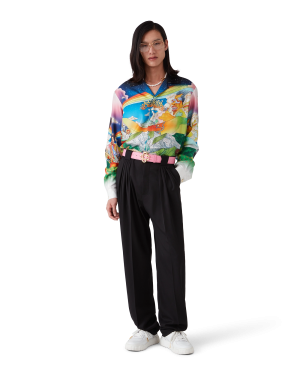 Pink Embossed CC Logo Belt