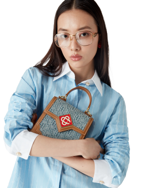 Monogram Denim Mini Jeanne Bag