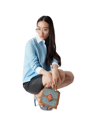 Monogram Denim Mini Jeanne Bag