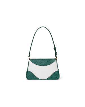 White & Green Jeanne Pochette Shoulder Bag