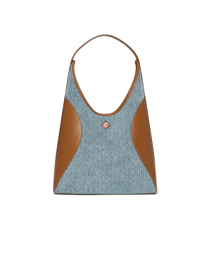 Monogram Denim Hobo Bag