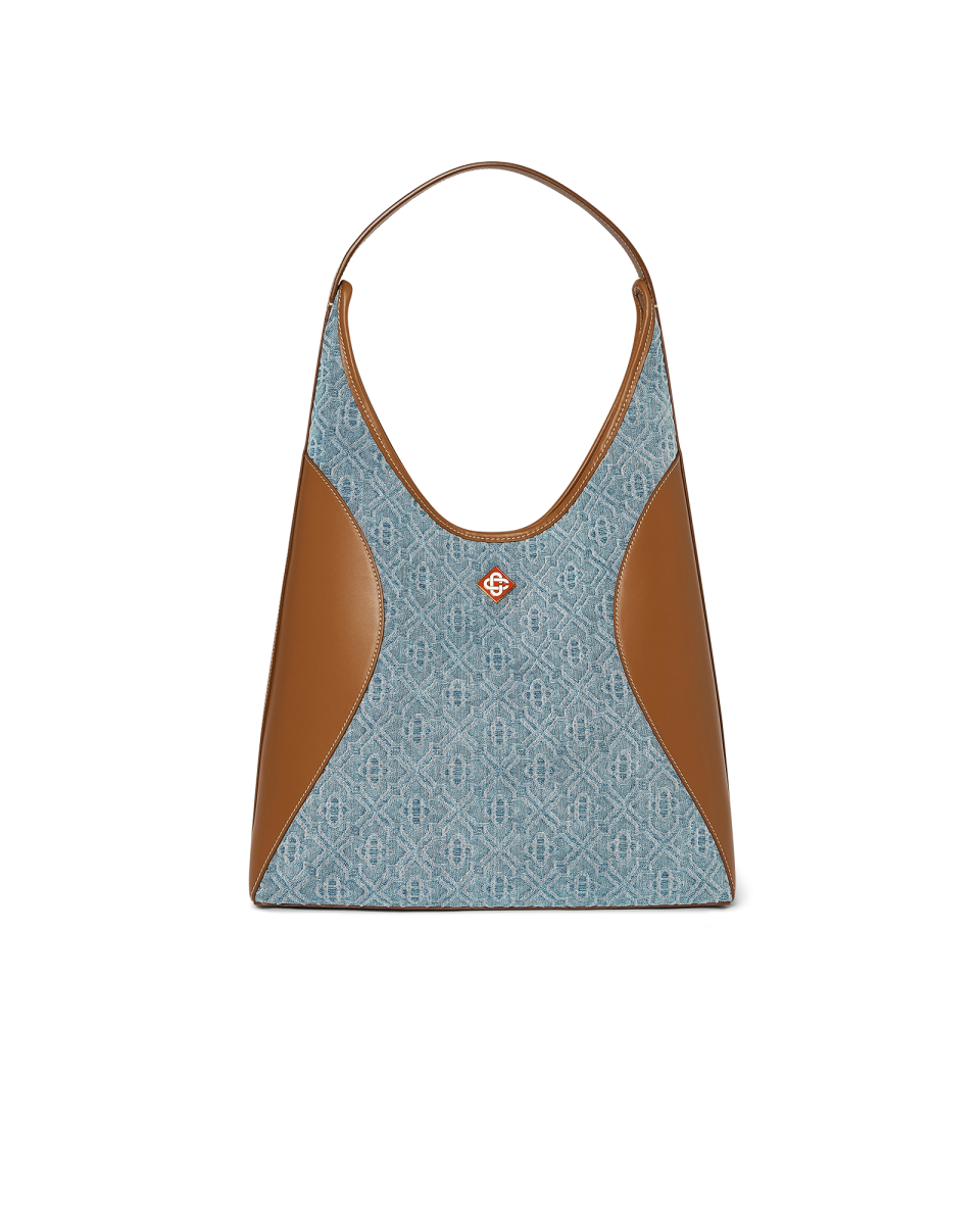 Monogram Denim Hobo Bag