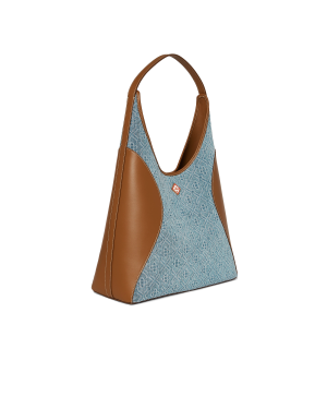 Monogram Denim Hobo Bag