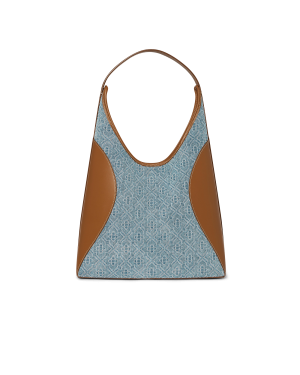 Monogram Denim Hobo Bag