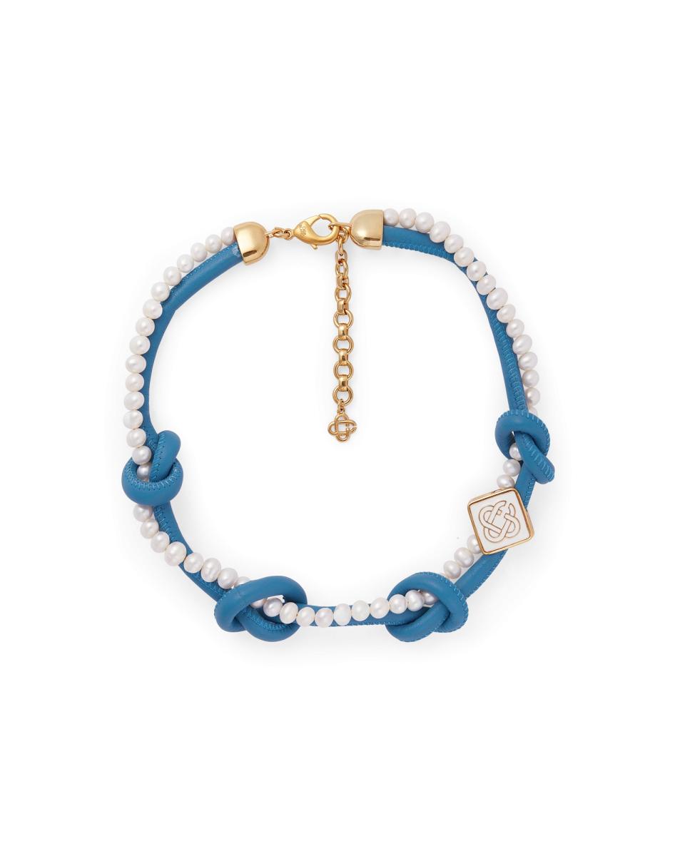 Blue Knotted Necklace