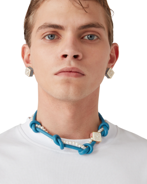 Blue Knotted Necklace