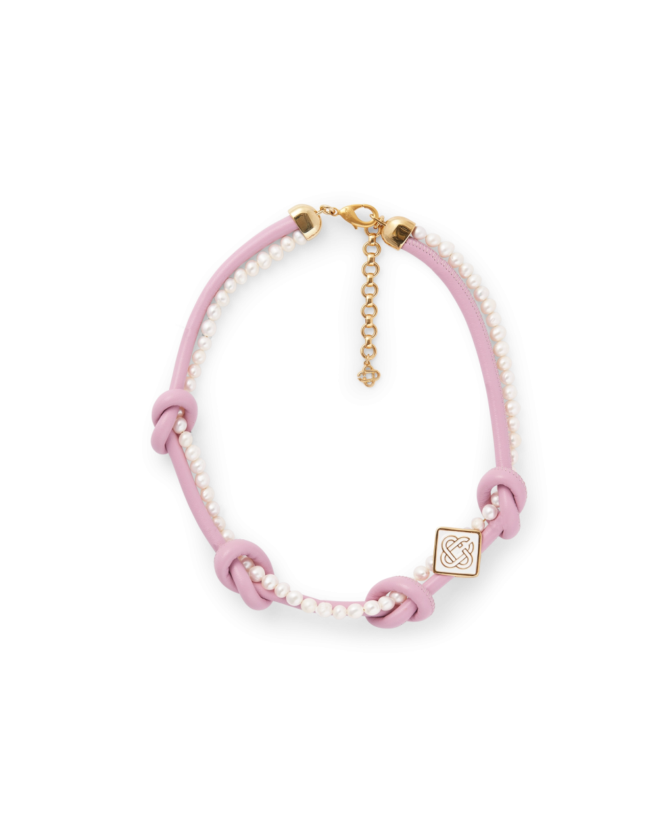 Pink Knotted Necklace