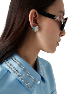 Monogram Logo Stud Earrings