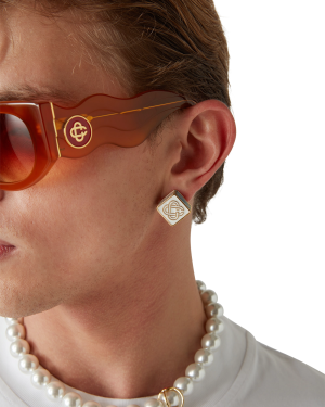 Monogram Logo Stud Earrings