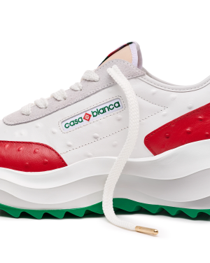 Men’s Atlantis Red Ostrich Sneakers