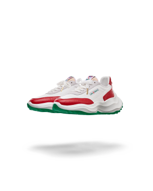 Women’s Atlantis Red Ostrich Sneakers