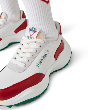 Women’s Atlantis Red Ostrich Sneakers