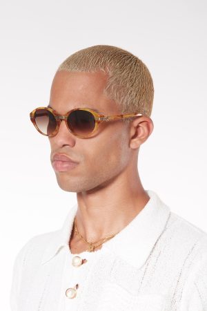 Gold & Brown Cannes Sunglasses