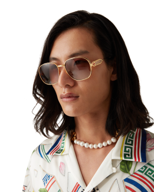 Brown & Gold The Vermont Sunglasses