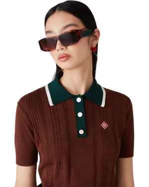 Tortoiseshell Rectangular Sunglasses