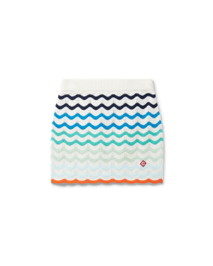 Gradient Wave Crochet Skirt