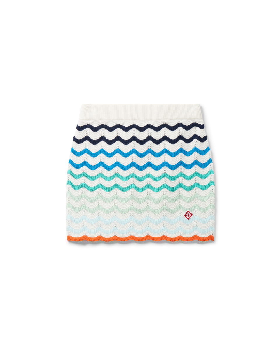 Gradient Wave Crochet Skirt