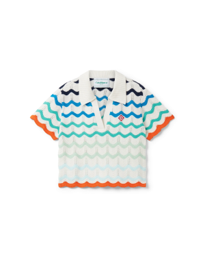 Gradient Wave Crochet Top