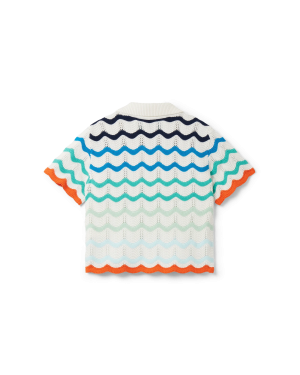 Gradient Wave Crochet Top