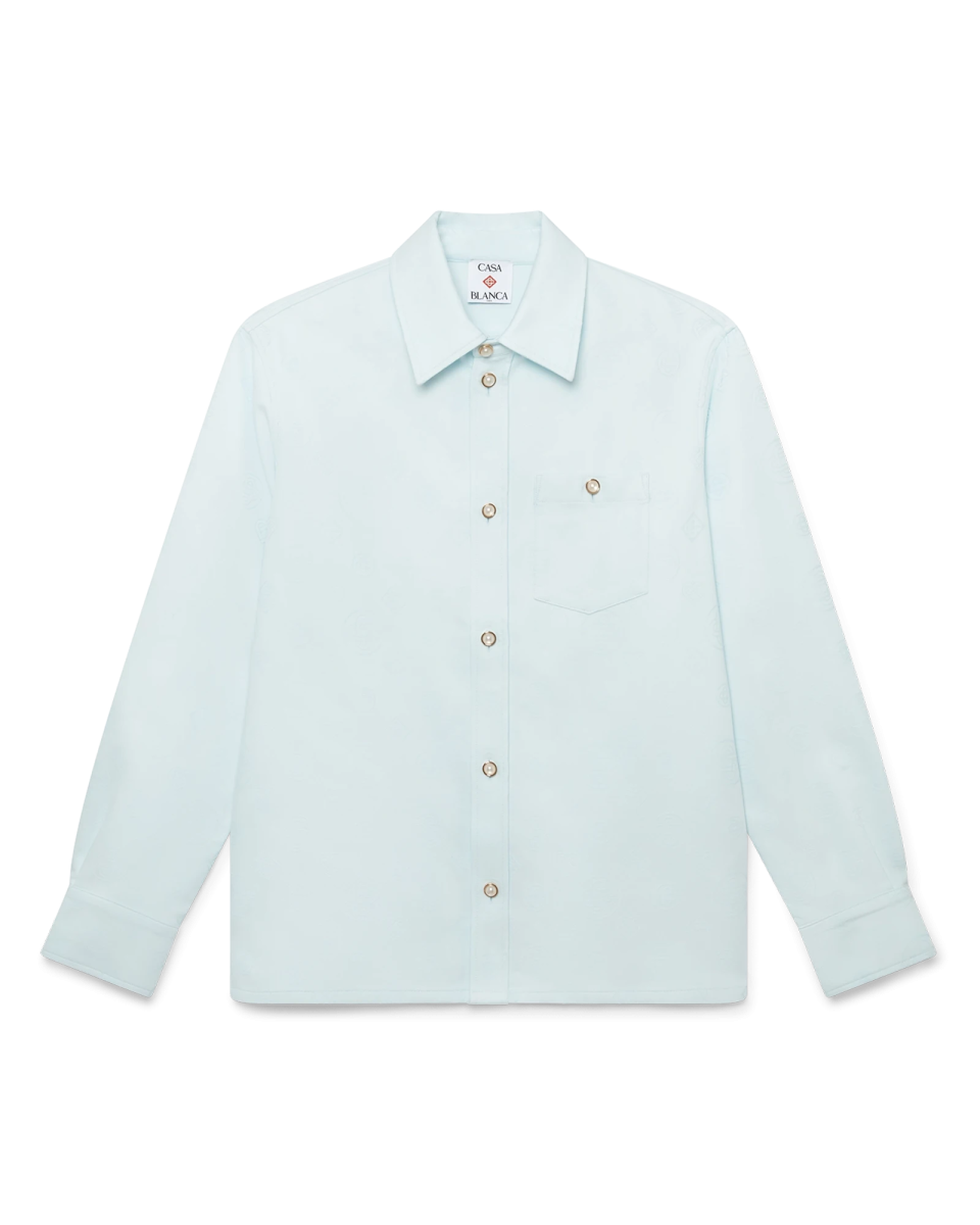 Cotton Monogram Long Sleeve Shirt