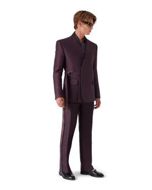 Blend Tailored Wool Silk Wrap Jacket