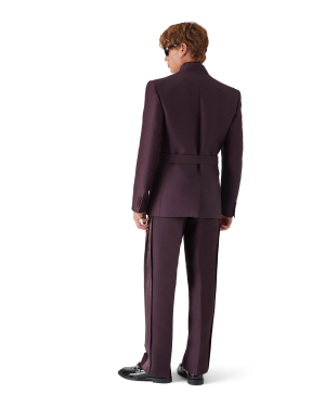 Blend Tailored Wool Silk Wrap Jacket