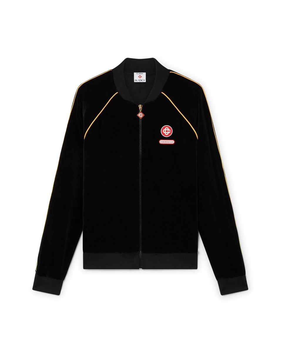 Gradient Piping Velour Track Jacket