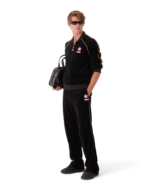 Gradient Piping Velour Track Jacket