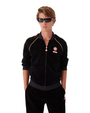 Gradient Piping Velour Track Jacket