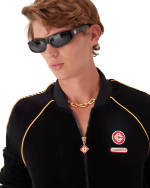 Gradient Piping Velour Track Jacket