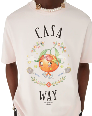 Casa Way Orange Mascot Short Sleeve T-Shirt