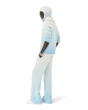 Fluffy Gradient Mohair Zip Jacket